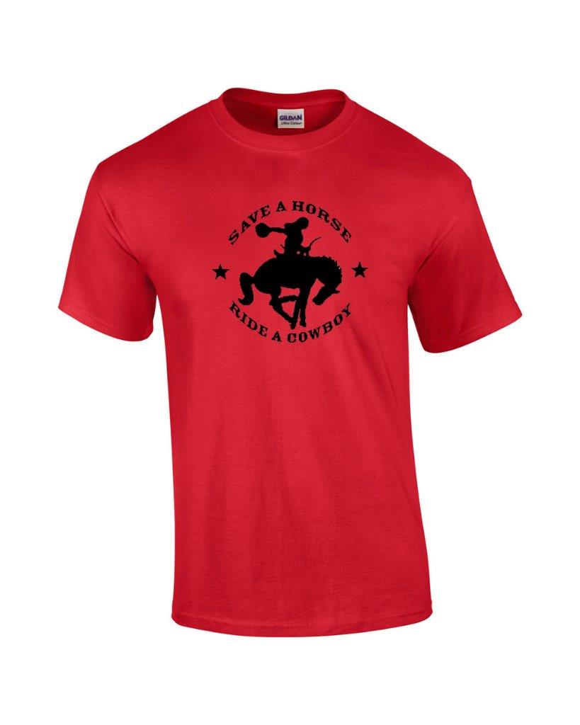 Funny Save A Horse Ride A Cowboy Bronc Cowgirl T-Shirt | eBay