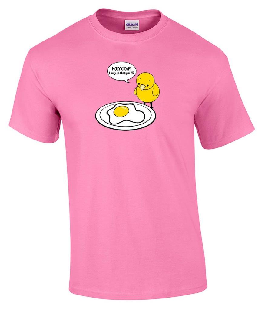 Funny Chicken Egg Holy Crap Larry is That You Novelty Humor T-Shirt | eBay