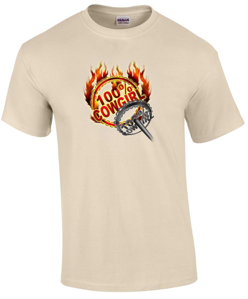 100% Cowgirl Flames Branding Iron T-Shirt | eBay
