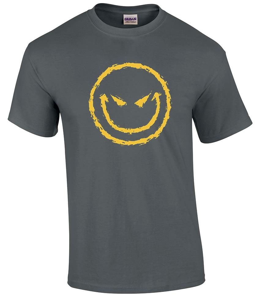 Funny Evil Smiley Face Attitude Grin Humor Novelty T-Shirt | eBay