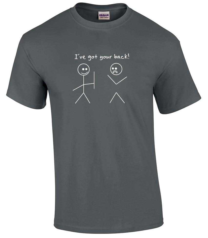 Funny I've Got Your Back Stick Man Humor Novelty T-Shirt | eBay