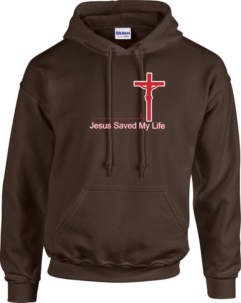 Jesus Saved My Life Cross EKG Christ Christian Hoodie Sweatshirt | eBay