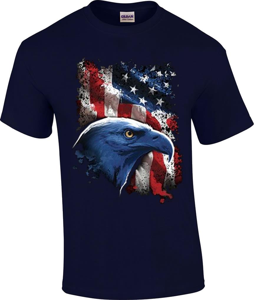 American Icon Bald Eagle US Flag Patriotic T-Shirt | eBay