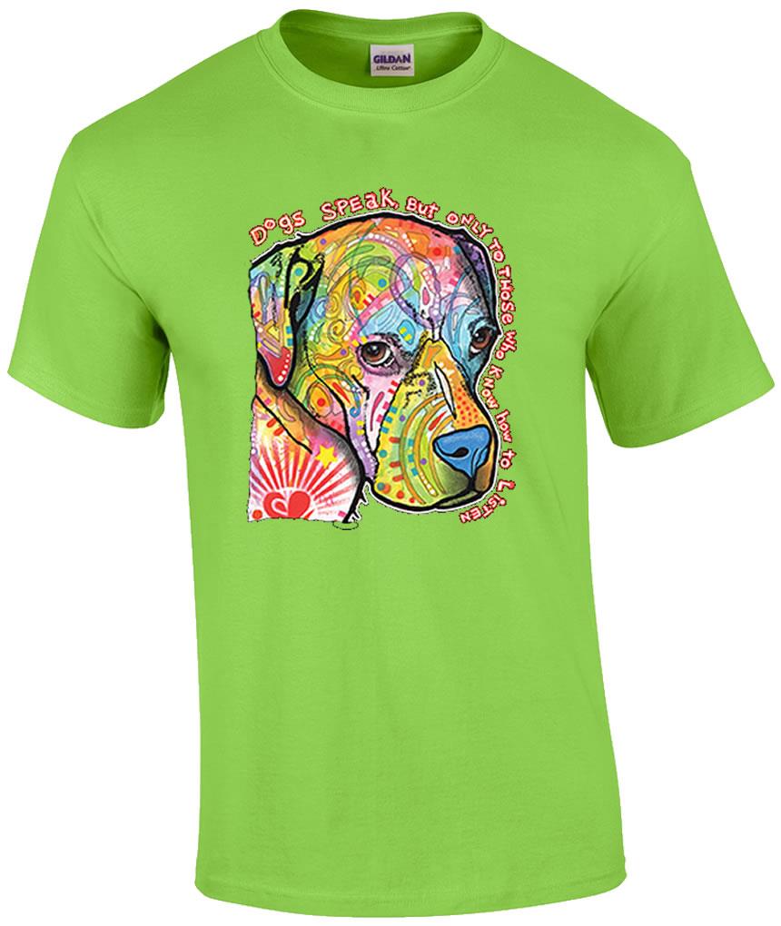 dog speak t shirts