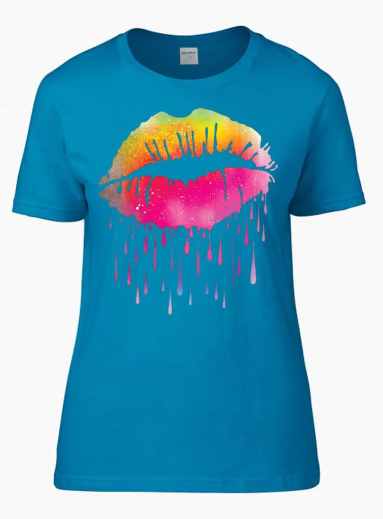 shirt with lips and teeth