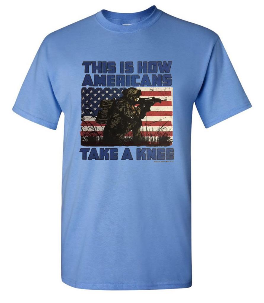 This Is How Americans Take A Knee Patriotic Soldier Veteran NFL T-Shirt ...