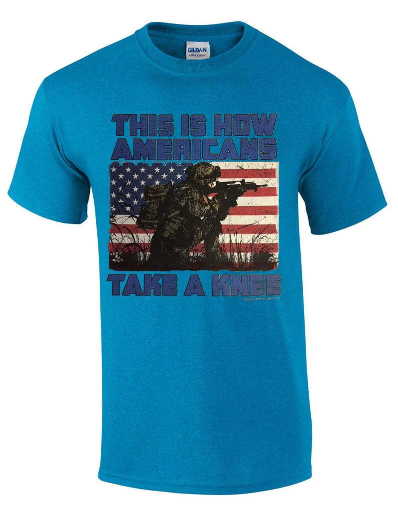 This Is How Americans Take A Knee Patriotic Soldier Veteran NFL TShirt