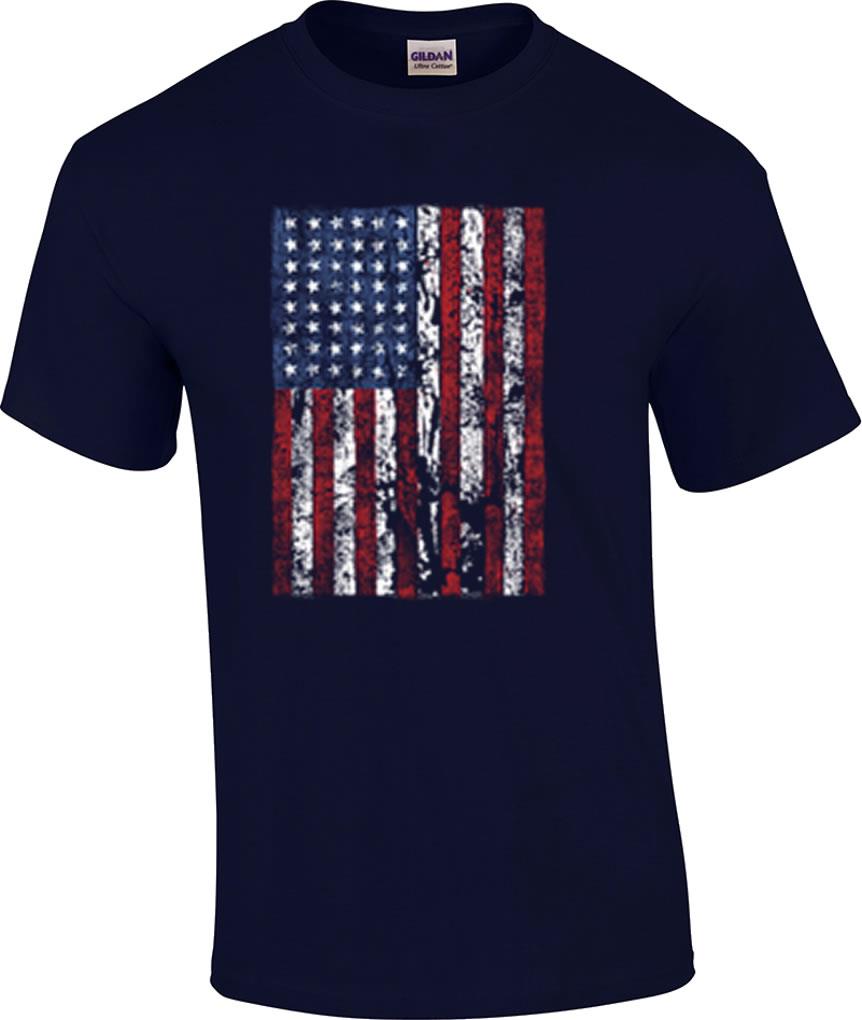 usa flag tee Downloads\\red-white-blue-grunge-brush-strokes american flag womens Vertical America flag unisex tshirt