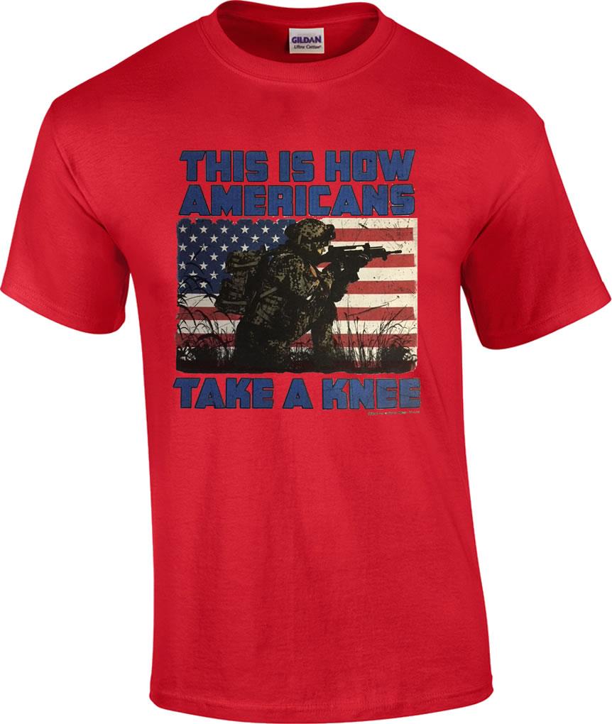 the only time this patriot takes a knee shirt