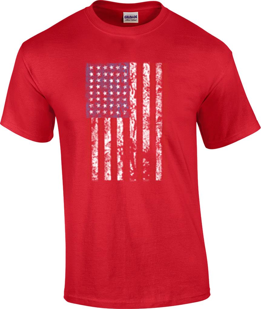 TALL Distressed American Flag Patriotic US Flag T-Shirt 