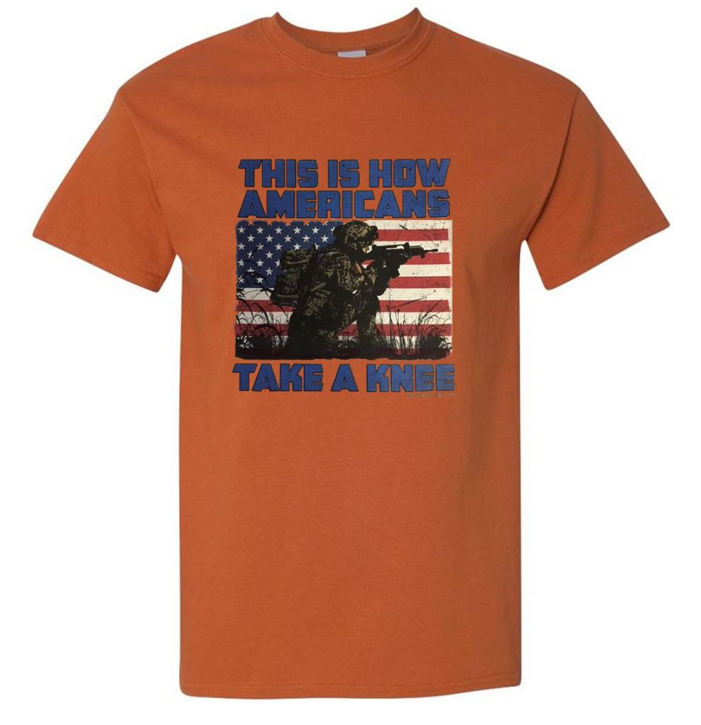 the only time this patriot takes a knee shirt