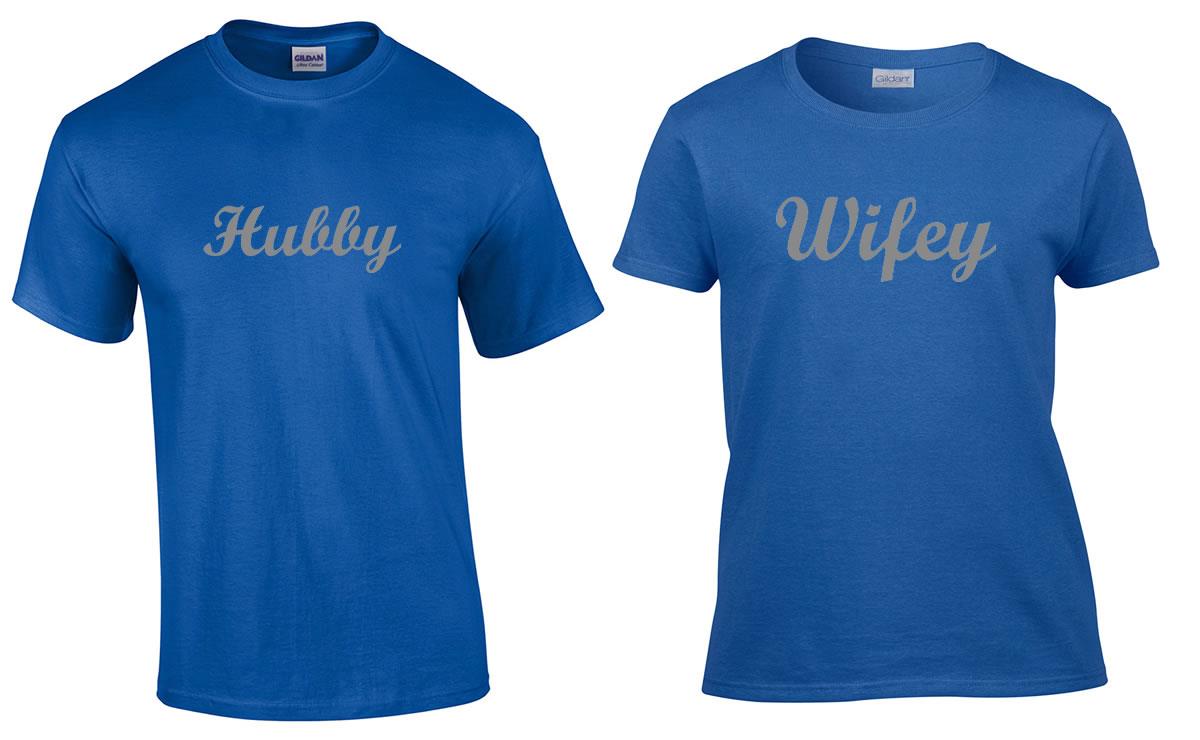 T-shirt abbinate coppia Royal Hubby moglie amore marito moglie coppie magliette - Foto 3 di 4