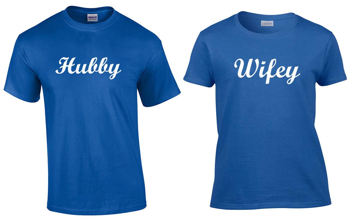 T-shirt abbinate coppia Royal Hubby moglie amore marito moglie coppie magliette - Foto 4 di 4