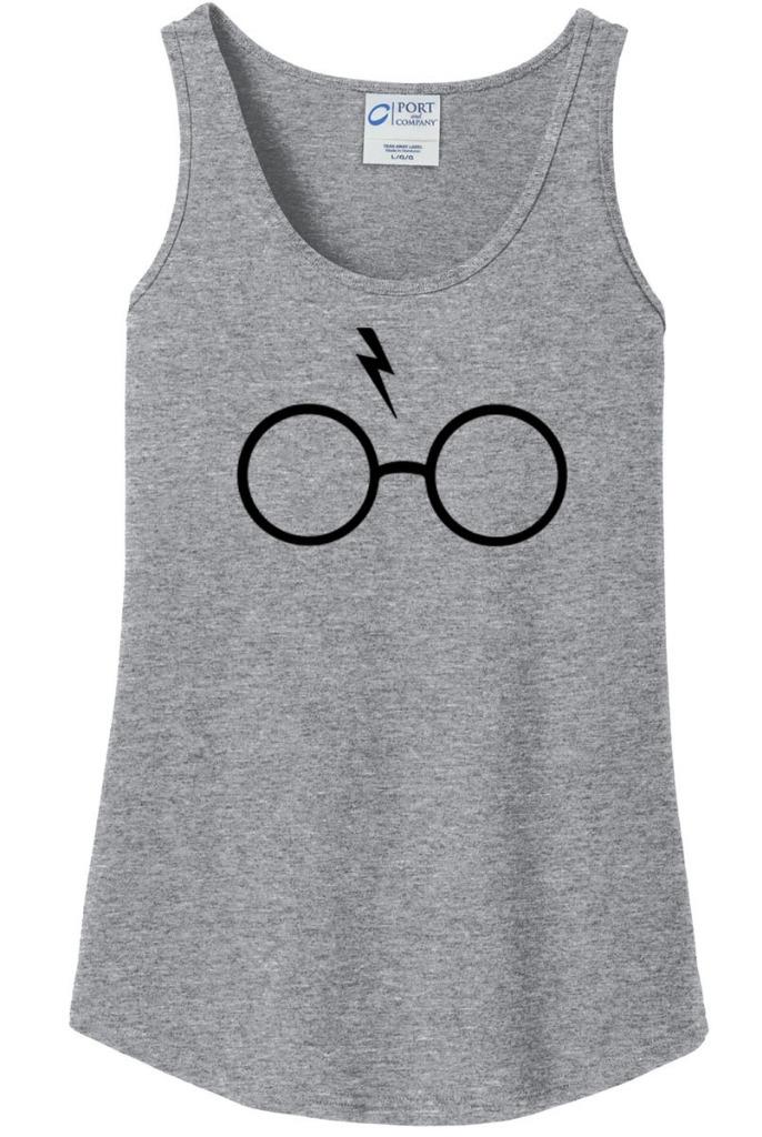 Ladies Lightning Bolt Glasses FunnyTank Top - Picture 8 of 11