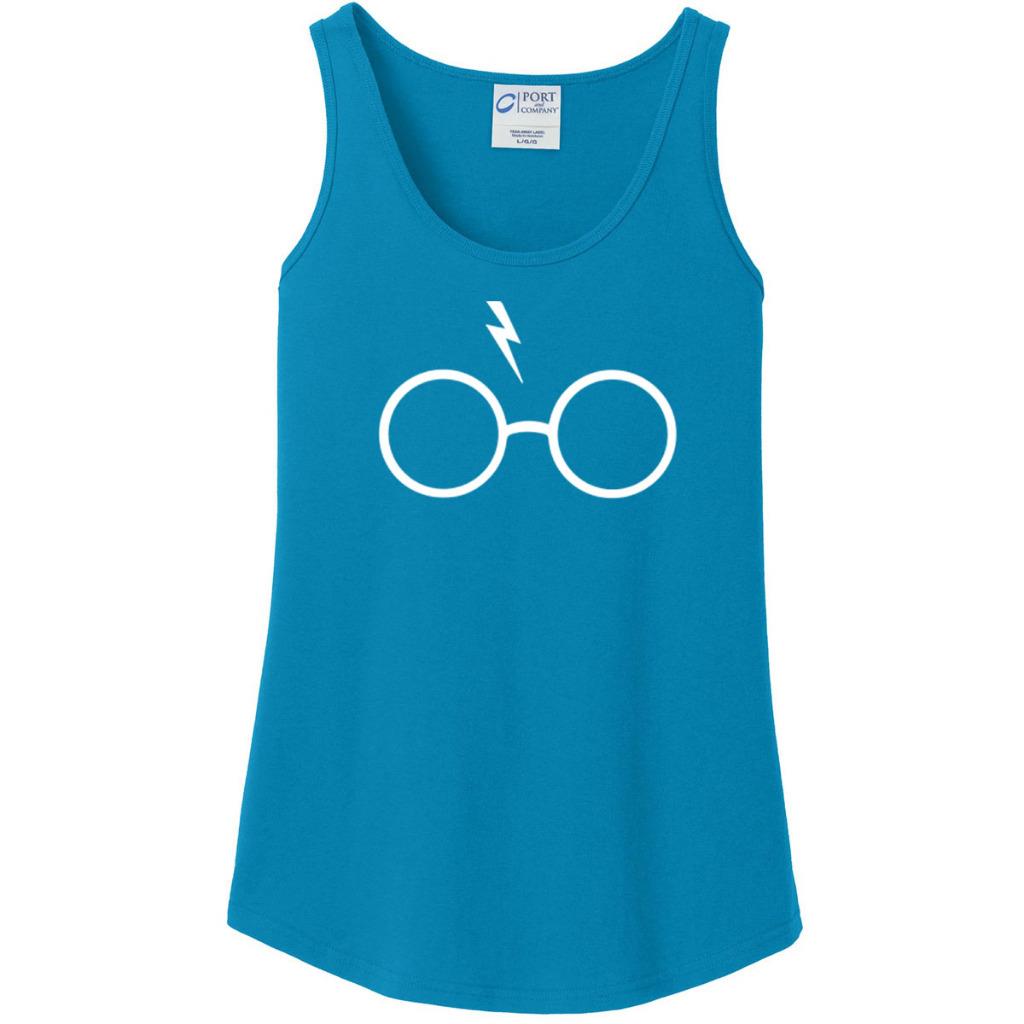 Ladies Lightning Bolt Glasses FunnyTank Top - Picture 9 of 11