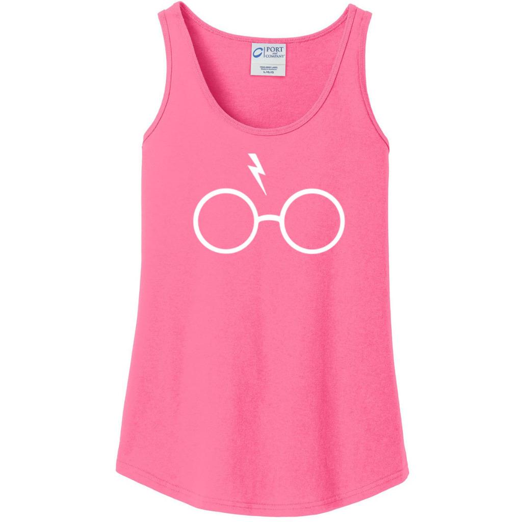 Ladies Lightning Bolt Glasses FunnyTank Top - Picture 11 of 11