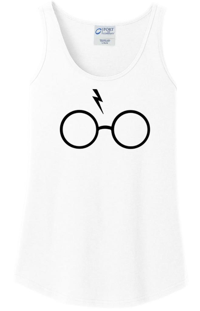 Ladies Lightning Bolt Glasses FunnyTank Top - Picture 7 of 11