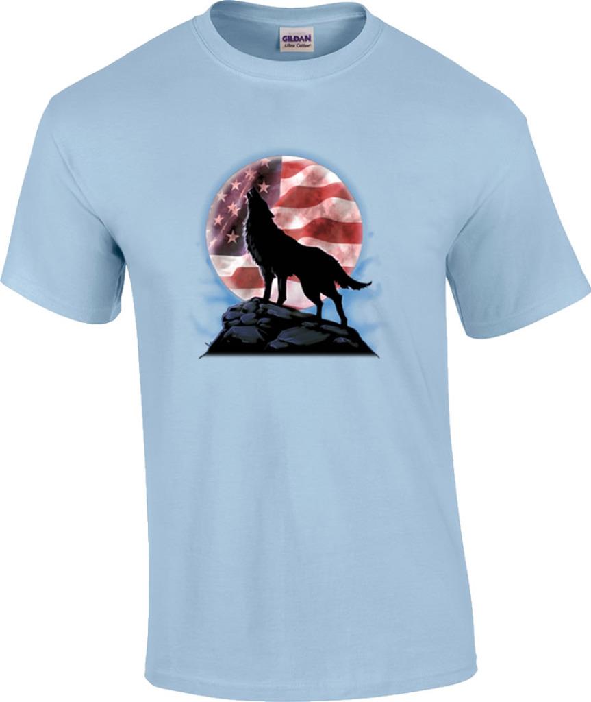 Wolf Moon Flag Patriotic US Flag Wolves T-Shirt | eBay