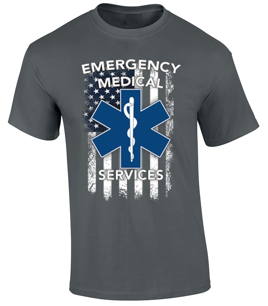 EMS Emergency Medical Services EMT Paramedic First Responder US Flag T