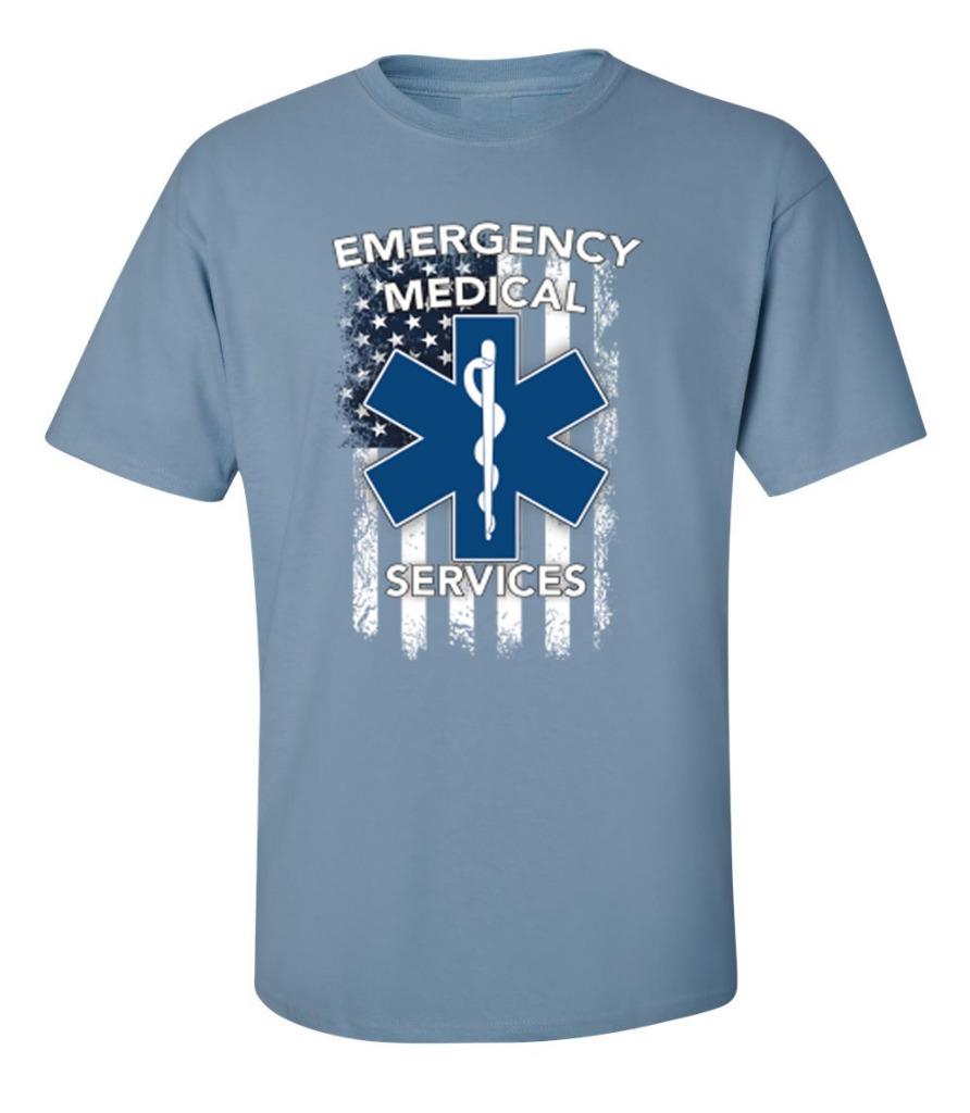 EMS Emergency Medical Services EMT Paramedic First Responder US Flag T ...