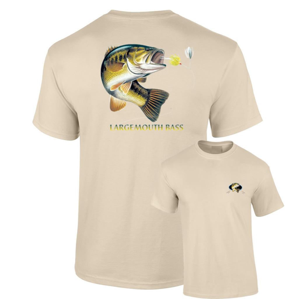 Largemouth Bass Fishing T-Shirt Bass Chasing Lure Tee | eBay
