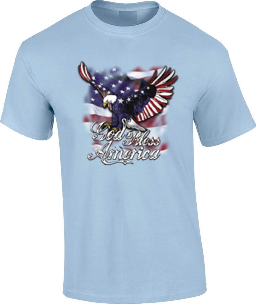 Patriotic God Bless America Flag Eagle 4th of July 250 Anniversary T-Shirt