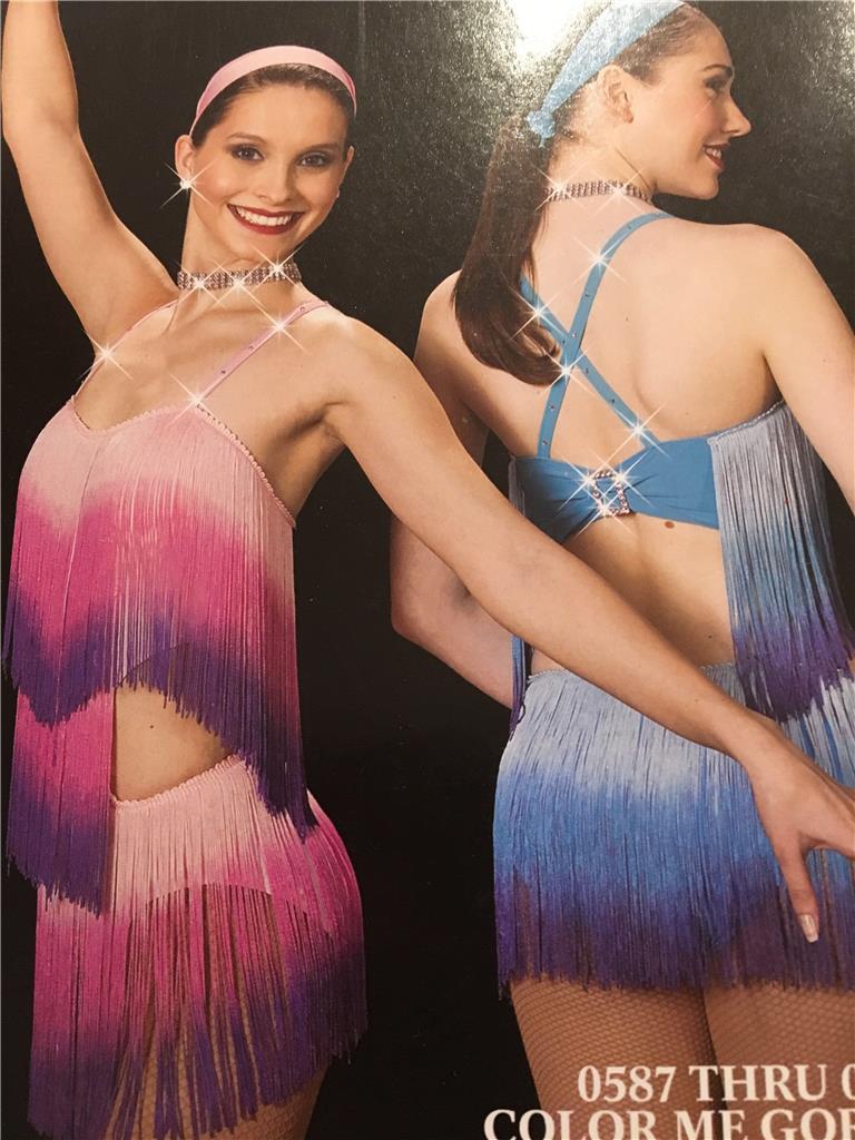 Dance Costume Jazz Tap Pageant Skate Art stone Color Me Gorgeous