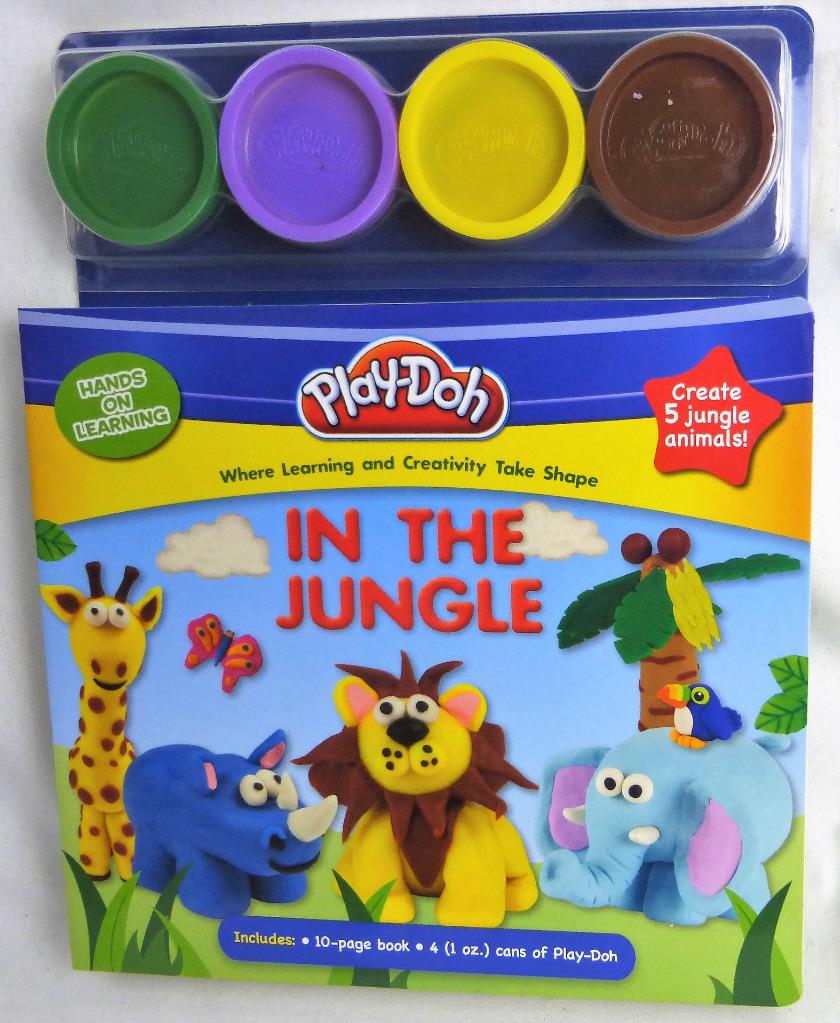 Play Doh In Jungle 5 Animals Hands On 4 Colors Clay 10 Pg Book