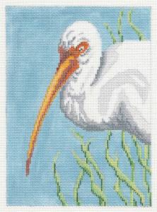 Bird Canvas ~ Elegant Loon on the Lake handpainted 18 mesh Needlepoint  Canvas by Needle Crossings