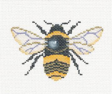 Amanda Lawford Bumble Bee handpainted HP Needlepoint Canvas Ornament 18 ...