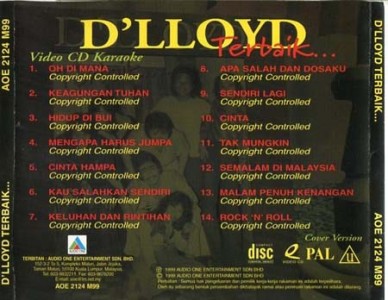 Malaysia Malay Band D Lloyd Karaoke Audio One 1999 Vcd Fcs1476 Ebay