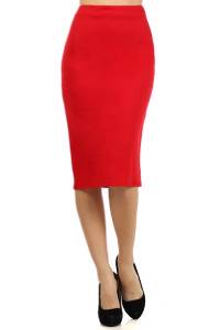 PLUS SIZE ASSORTED COLORS A LINE FORM FITTING KNIT PENCIL SKIRT XL 2XL ...