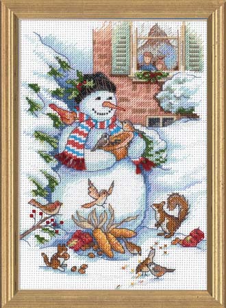  Snowman & Friends Cross Stitch Kit