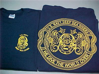 US NAVY DEEP SEA DIVER NAVY BLUE SHIRT SZ: LARGE | eBay