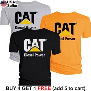 Caterpillar Diesel Power T-Shirt CAT Logo Equipment Bulldozer