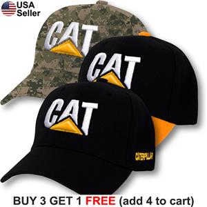 Caterpillar Cap CAT Construction Logo Hat Embroidered