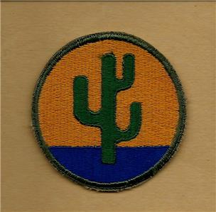 ORIGINAL WW2 US ARMY 103RD INFANTRY CACTUS DIVISION OD BORDER PATCH | eBay