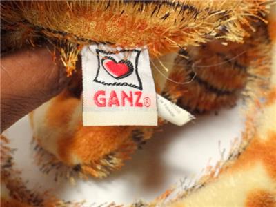 Rare Webkinz GANZ Tiger Snake Plush HM154 Orange Black