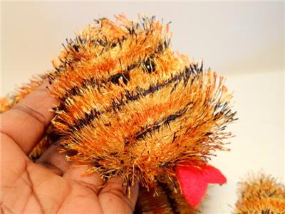 Rare Webkinz GANZ Tiger Snake Plush HM154 Orange Black