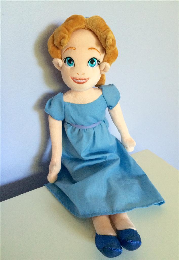 Peter Pan WENDY DARLING Stuffed Plush Doll Soft Toy Figure Disney Store ...