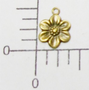 30013 6 Pc Brass Oxidized Small Flower Charm Jewelry Finding | eBay