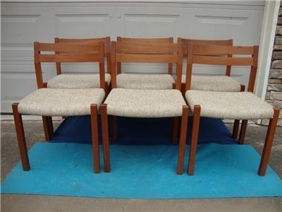 Set 6 Model 65 & 80 JL Moller Rosewood Mid Century Danish