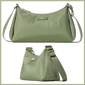 KATE SPADE CARTER NYLON SMALL SHOULDER BAG CEDAR STAND GREEN KL967