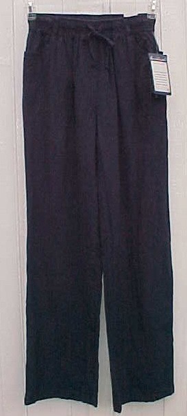 Navy Blue Drawstring Pants Gloria Vanderbilt Casuals Size S Small Nice ...