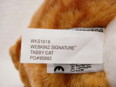 webkinz orange tabby cat