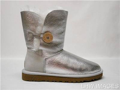 uggs silver metallic boots