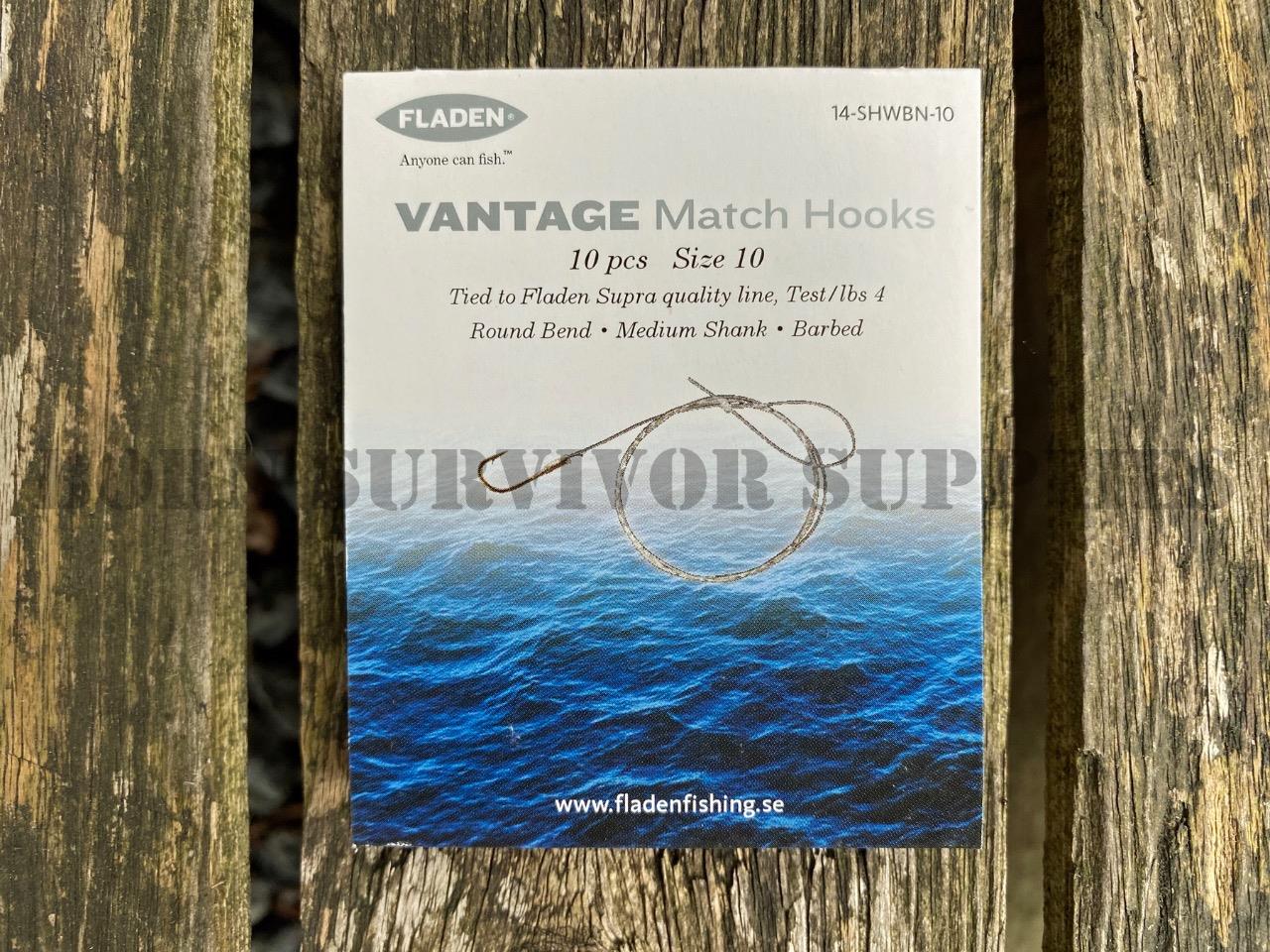 FLADEN BARBED HOOKS TO NYLON (10 Pack) Lengths Links Coarse Fishing