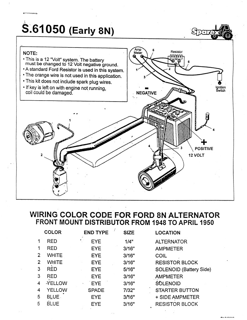 12 Volt wiring diagram for 8n ford tractor #7