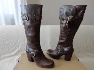 NEW Born Rimes Cognac Tan Tall Leather Boots SZ 6 $210 | eBay