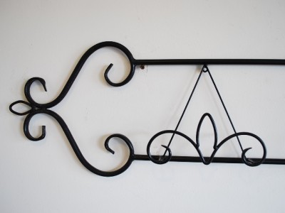 Wrought Iron Wall Plate Holder Rack Display Gloss Black ... Wrought iron stairs are functional and aesthetically pleasing to the eye.